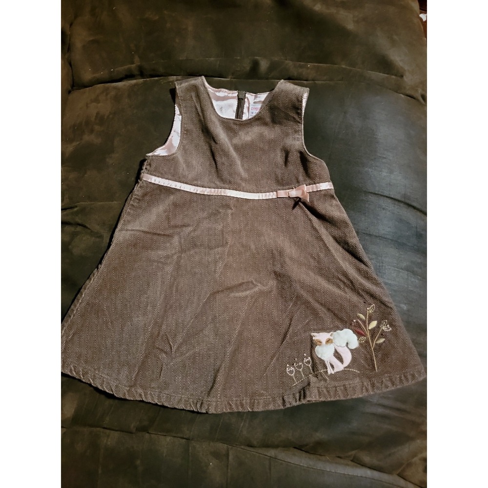 Gymboree vintage fox trot brown dress size 18 24 months